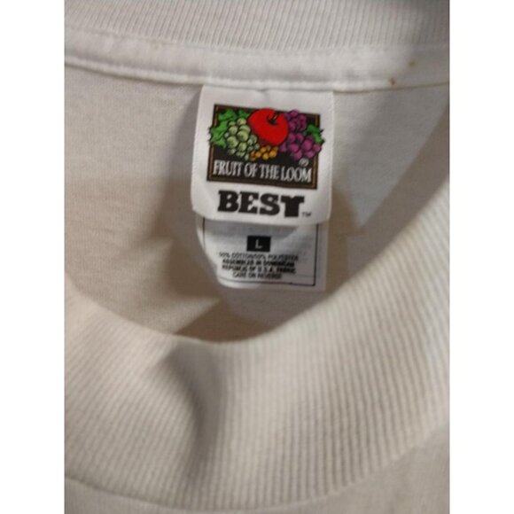 Fruit Of The Loom Best White T-Shirt With Red "Sale" Graphic Design L - Picture 5 of 5